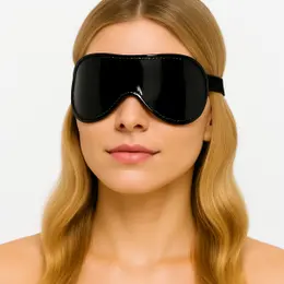 Maska od crne kože lak