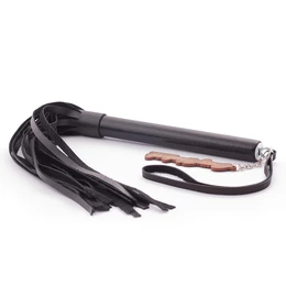 Pletenica od prave kože sa crnom drškom