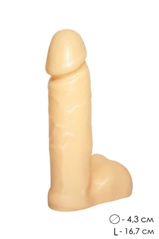 Dildo šuplji telesni l 167mm D 43mm art. 100-04 BU SB