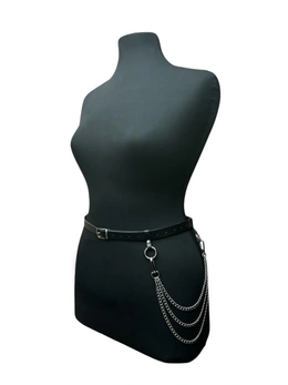 Kožni crni kaiš sexi Arsenal sa lancem