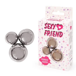 Vaginalne kuglice 3kom bez vezice, metal D 35 mm (180 gr.), D30 mm (110 gr.), D25 mm (65 gr.) art. SF-70162