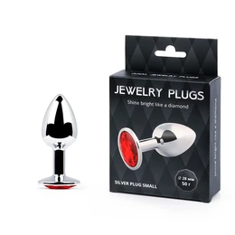 SILVER PLUG SMALL (utulka analna) boja kristala crvena, L 72 mm, D 28 mm, težina 50g, art. SS-16