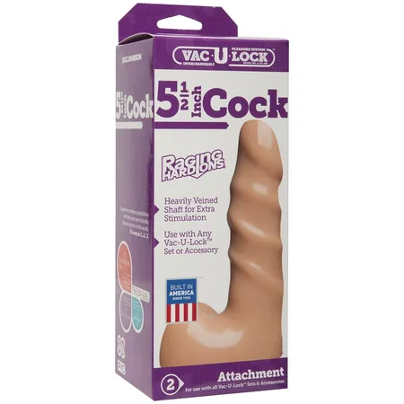 Relьefna analna nasadka Vac-U-Lock 5.5 Raging Hard-On Cock 13,5 sm.