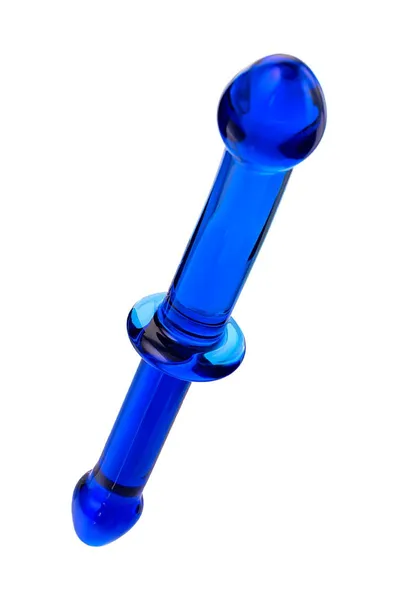 Sekus Glass dvostrani Dildo, staklo, plava, 25 cm