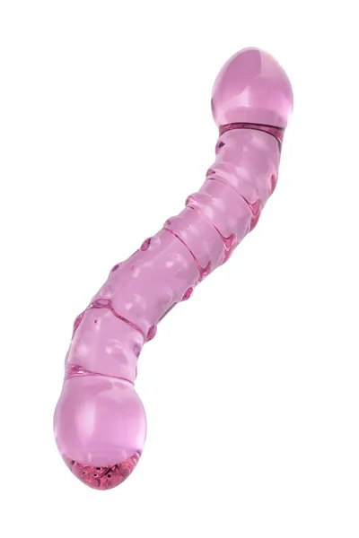 Sekus Glass dvostrani Dildo, staklo, roze, 20,5 cm
