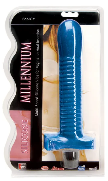 Plavi silikonski vibrator sa više brzina .