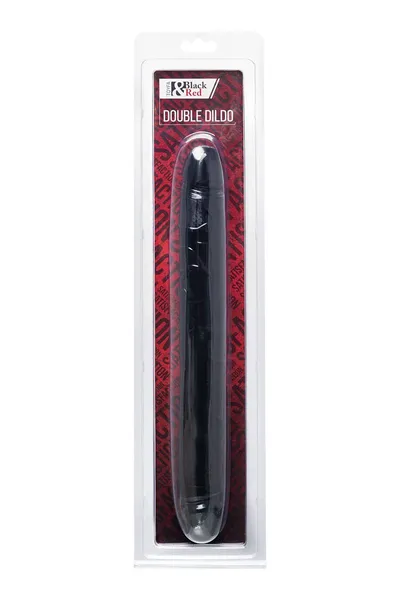 Black Red bi TOIFA dvostrani Dildo, PVC, crni, 31 cm