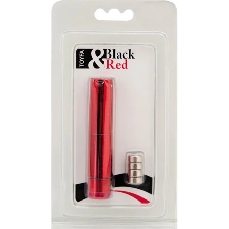 Vibracioni masažer Black Red bi TOIFA ruž, silikon, crvena, 9 cm