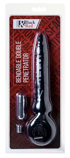 Mlaznica na penis Black Red by TOYFA sa vibracijama, PVC, crna, 24 cm