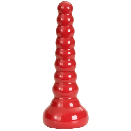 Rebrasta analna čaura Red Boi Anal Vand Butt Plug-21,3 cm