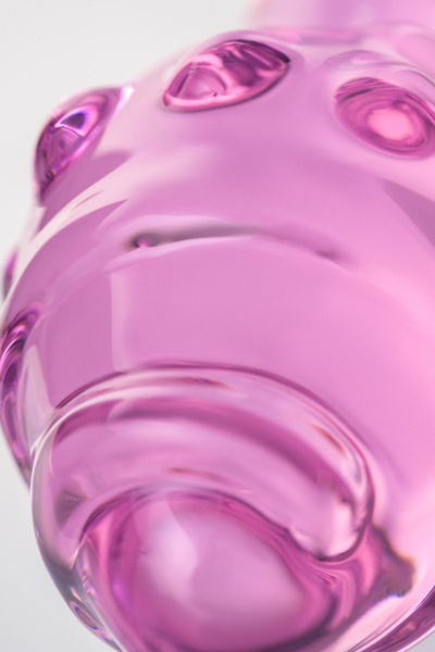 Sekus Glass dvostrani Dildo, staklo, roze, 17 cm