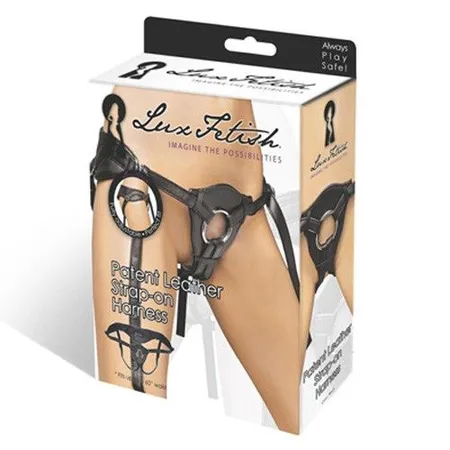 Crne patentne kožne gaćice za Strapon