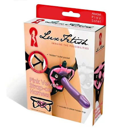 Crno-ružičaste plišane gaćice za Strapon