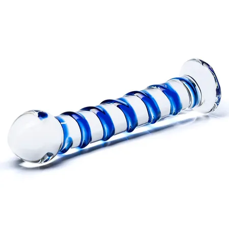Blue Spiral stakleni dildo