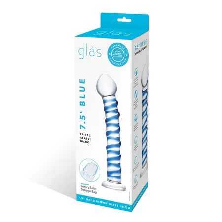 Blue Spiral stakleni dildo