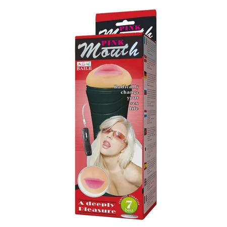 Masturbator u tikvici Pink Mouth Vibrating BM-00900T27Z-2