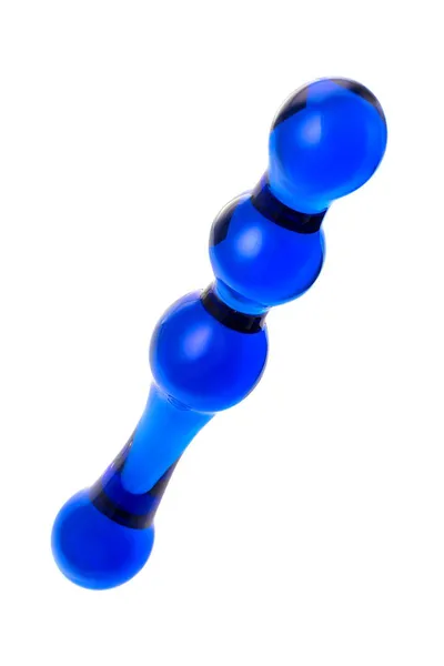 Sekus Glass dvostrani Dildo, staklo, plava, 20,5 cm