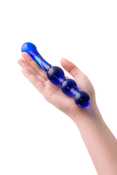 Sekus Glass dvostrani Dildo, staklo, plava, 20,5 cm