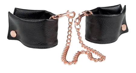 Crne meke lisice Entice French cuffs sa lancem