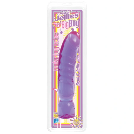 Ljubičasti Dildo Big Boi Dong Cristal Purple Jellie - 29,5 cm