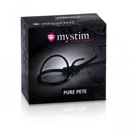 Elektrosbruja Mystim Pure Pete, silikon, Crna, 14 cm.