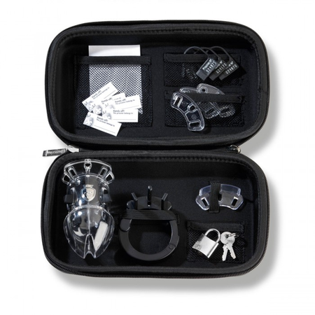 Muški pojas vernost Mystim Pubic Enemy No 1-Cock Cage sa brave i sa internet električne stimulacije