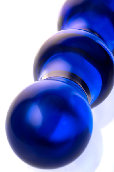 Sekus Glass dvostrani Dildo, staklo, plava, 20,5 cm