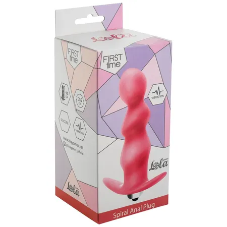 Analni čep sa vibracijama Spiral Anal plug Pink (AAA baterije) 5008-01lola
