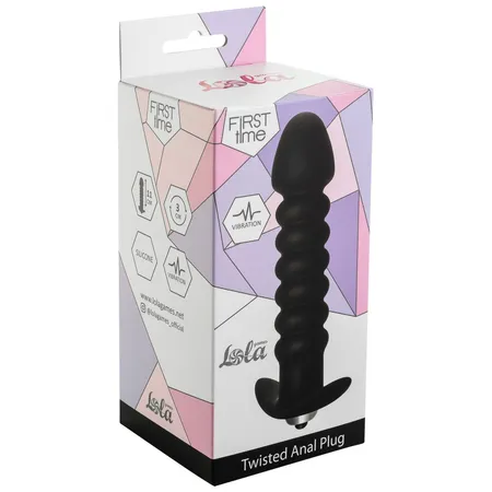 Analni čep sa vibracijama Twisted Anal Plug Black (AAA baterije) 5007-03lola