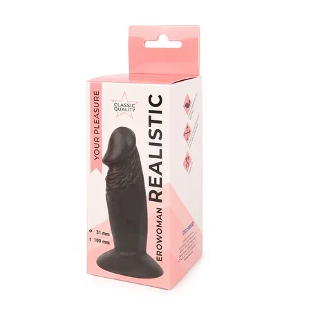 Dildo l radnog dela 100 mm d 31 mm, Boja braon, PVC art. ER-30060-1