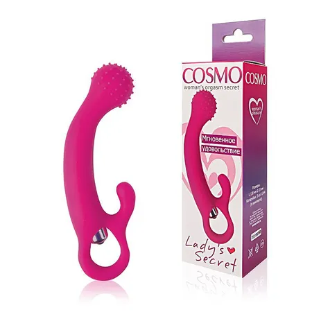 Ružičasti silikonski vibracioni masažer sa okruglom glavom .