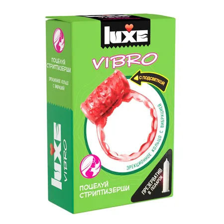 Pink Erection vibrocolzo Luke vibro poljubac striptizete + kondom