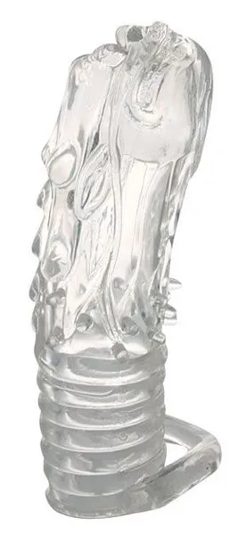 Zatvorena prozirna mlaznica u obliku zmaja sa nosačem prstena - 14 cm.