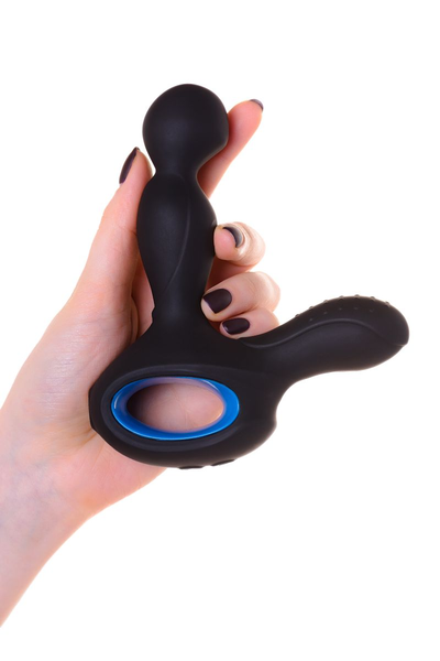 Erotist Sikth stimulator prostate sa rotacijom glave, silikon, Crna, 14,5 cm