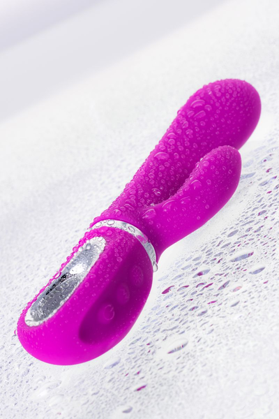 Jos Joli vibrator sa klitorisnim stimulatorom, sa VOV režimom, silikon, ljubičasta, 19,6 cm