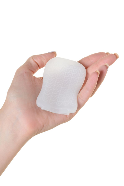 Masturbator TOYFA A-Toys Pocket Wavy, TPR, bela, 7,8 cm