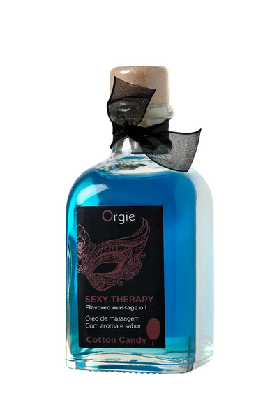 Orgie Lips masažni komplet za igre sa ukusom bombona (jestivo ulje, pero) 100ml