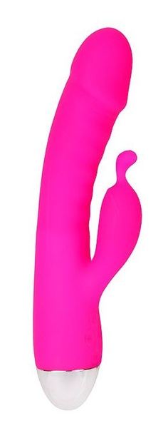 Pink vibracioni masažer sa procesom za stimulaciju klitorisa .