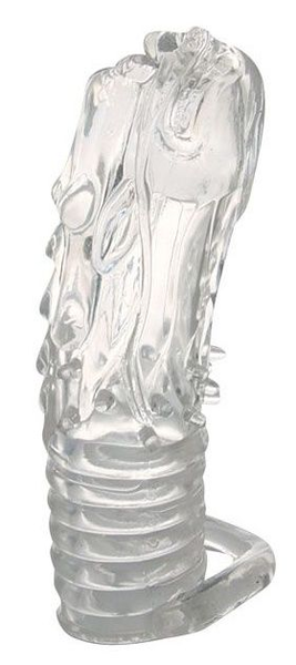 Zatvorena prozirna mlaznica u obliku zmaja sa nosačem prstena - 14 cm.