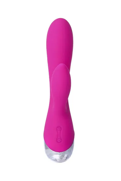 Vibrator sa L'eroina klitoralnim stimulatorom, silikon, roze, 19 cm