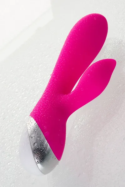 Vibrator sa L'eroina klitoralnim stimulatorom, silikon, roze, 19 cm