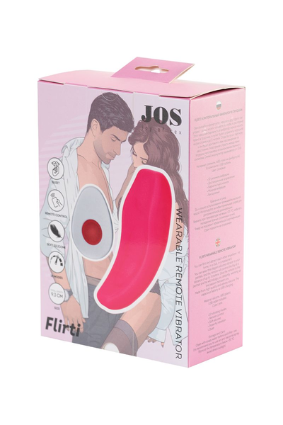 Klitorisni vibrator u gaćice Joss flirti, silikon, roze, 9,3 cm