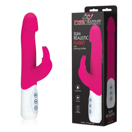 Ružičasti vibrator sa velikom glavom Jumping Bullets .
