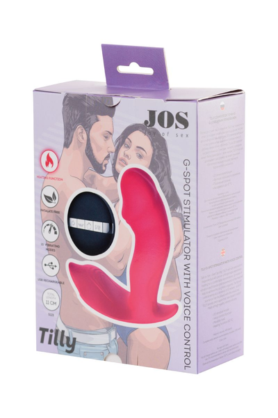 Stimulator G tačke sa glasovnom kontrolom jos Tilli, silikon, ružičasta, 11 cm