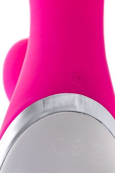 Vibrator sa L'eroina klitoralnim stimulatorom, silikon, roze, 19 cm