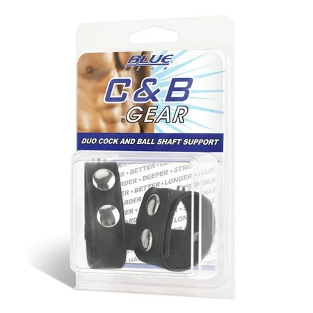 Dvostruki potporni kaiš za penis sa zakovicama