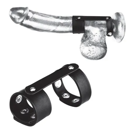 Dvostruki potporni kaiš za penis sa zakovicama