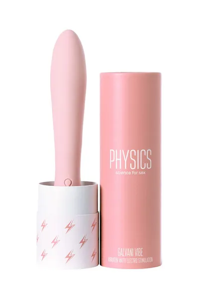 Vibrator sa elektrostimulacijom Phisics Galvani Vibe, silikon, roze, 21 cm
