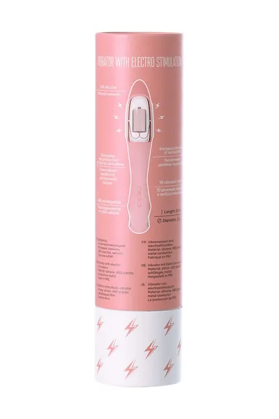 Vibrator sa elektrostimulacijom Phisics Galvani Vibe, silikon, roze, 21 cm
