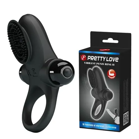 Erekcioni vibrokolco u klitoralnoj četkici Vibrant Penis Ring II